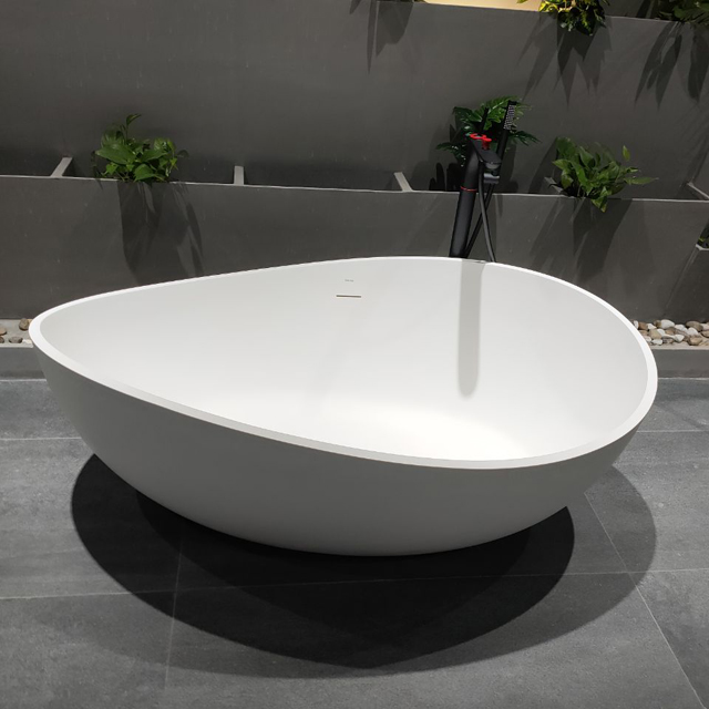 High End runde freistehende Badewanne mit fester Oberfläche
