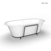 71 Zoll ovales Design Massive Oberfläche freistehende Badewanne