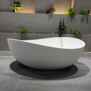 High End runde freistehende Badewanne mit fester Oberfläche